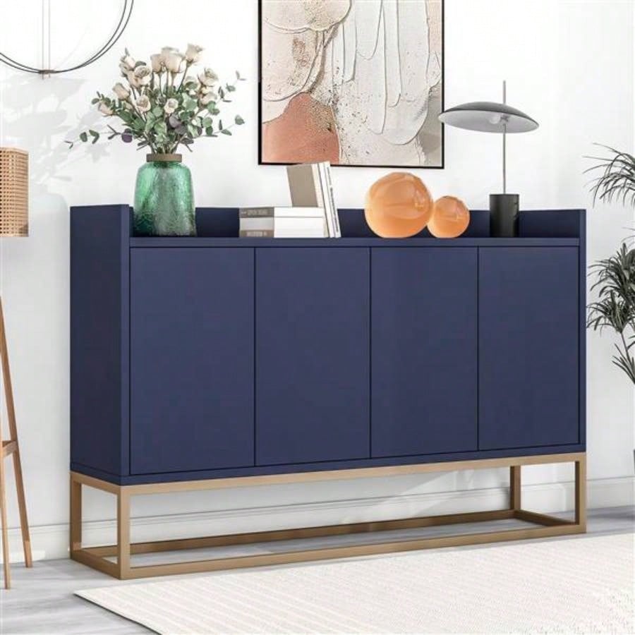 Modern Sideboard Elegant Buffet Cabinet with Large Storage Space Dining Room, Entryway Navy