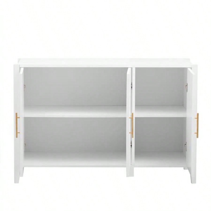 Featured Three - door Storage Cabinet with Metal Handles, Suitable Corridors, Entrances, Living rooms, and Study rooms