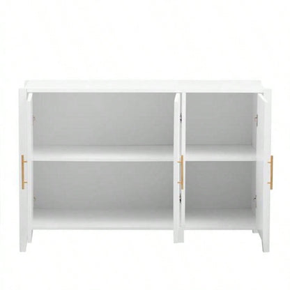 Featured Three - door Storage Cabinet with Metal Handles, Suitable Corridors, Entrances, Living rooms, and Study rooms