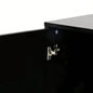 Modern sideboard with Four Doors, Metal handles and Adjustable Shelves Kitchen Cabinet Black