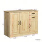 Modern Wood Buffet Sideboard with 2 doors1 Storage and 2drawers - Entryway Serving Storage Cabinet Doors - Dining Room Console, 43.3 Inch, Oak
