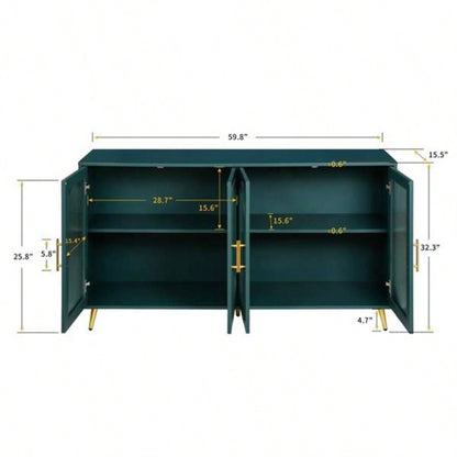 TV Stand 65+ Inch TV, Wood TV Stand with Storage Cabinet Adjustable Shelves, Media TV Console Living Room Bedroom