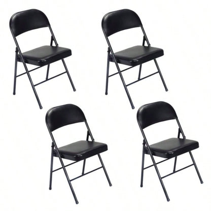 Old Code334575574pcs Elegant Foldable Iron PVC Chairs Convention Exhibition Black