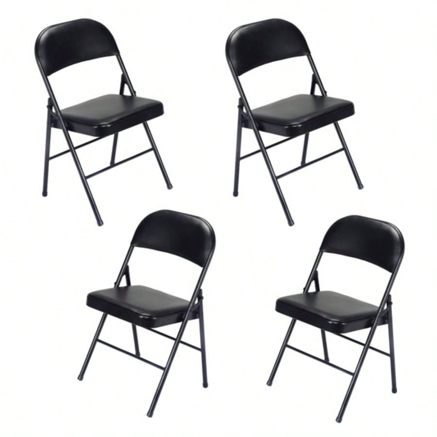 Old Code334575574pcs Elegant Foldable Iron PVC Chairs Convention Exhibition Black