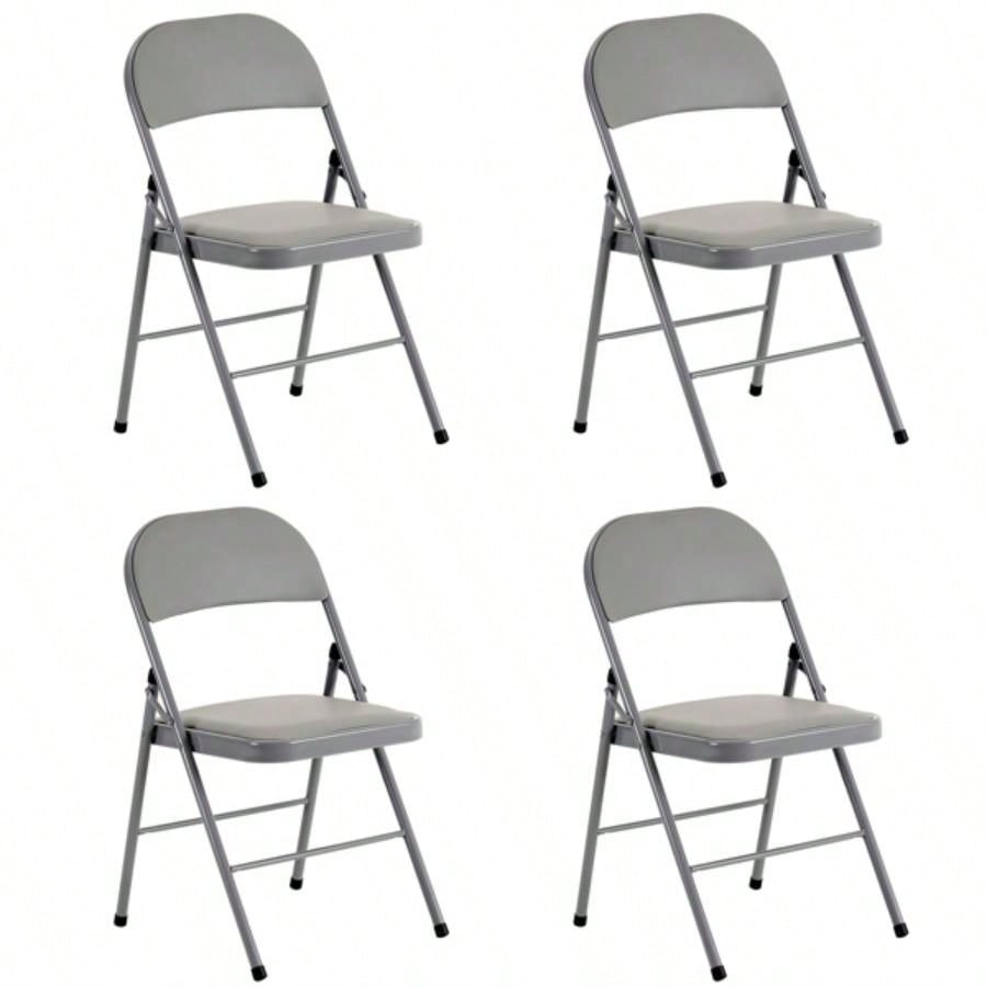 Same code525297684pcs Elegant Foldable Iron PVC Chairs Convention Exhibition Gray