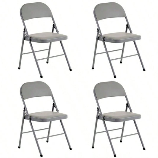 Same code525297684pcs Elegant Foldable Iron PVC Chairs Convention Exhibition Gray