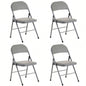 Same code525297684pcs Elegant Foldable Iron PVC Chairs Convention Exhibition Gray
