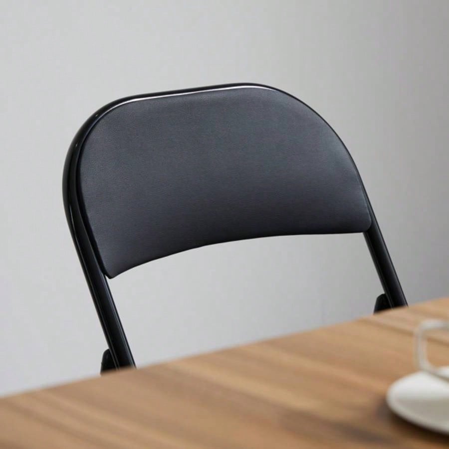 Old Code334575574pcs Elegant Foldable Iron PVC Chairs Convention Exhibition Black