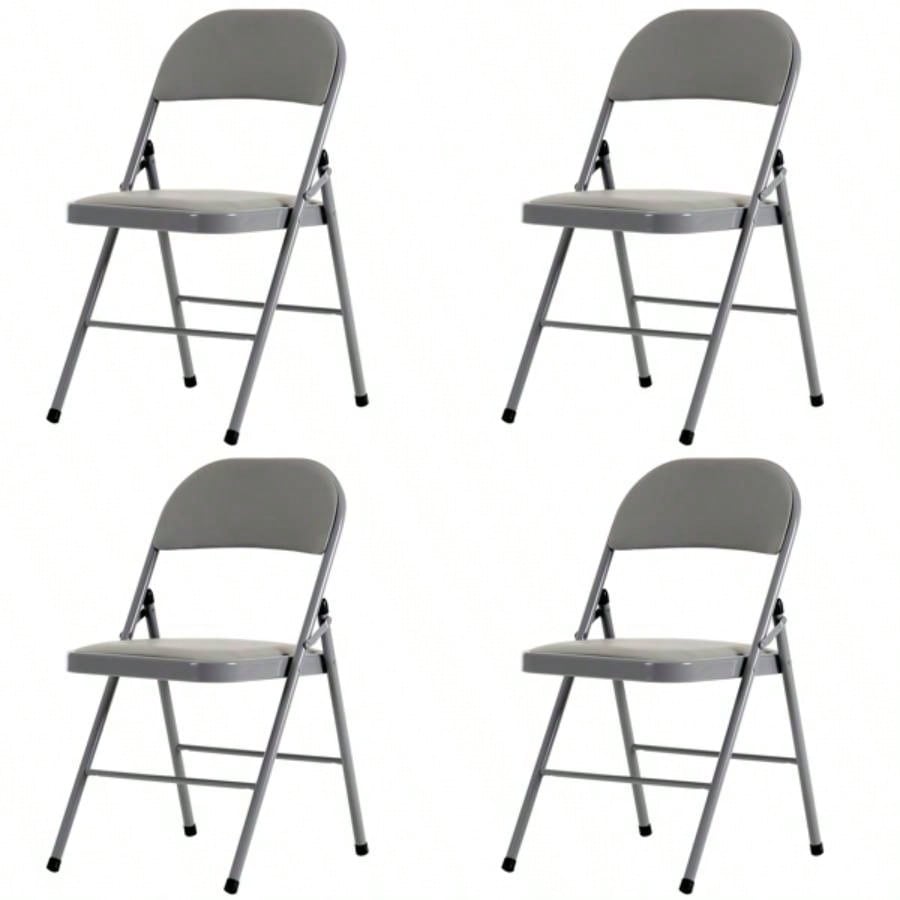 Same code525297684pcs Elegant Foldable Iron PVC Chairs Convention Exhibition Gray