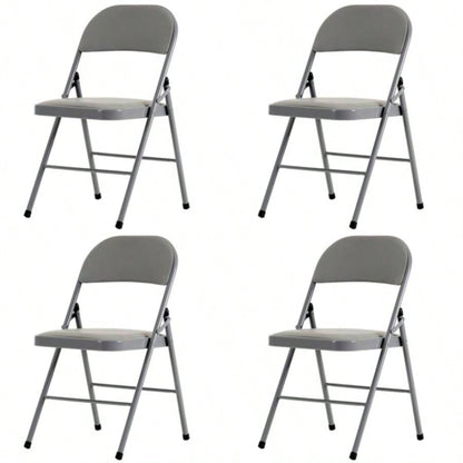 Same code525297684pcs Elegant Foldable Iron PVC Chairs Convention Exhibition Gray