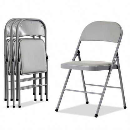 Same code525297684pcs Elegant Foldable Iron PVC Chairs Convention Exhibition Gray