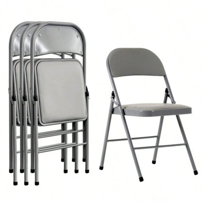 Same code525297684pcs Elegant Foldable Iron PVC Chairs Convention Exhibition Gray