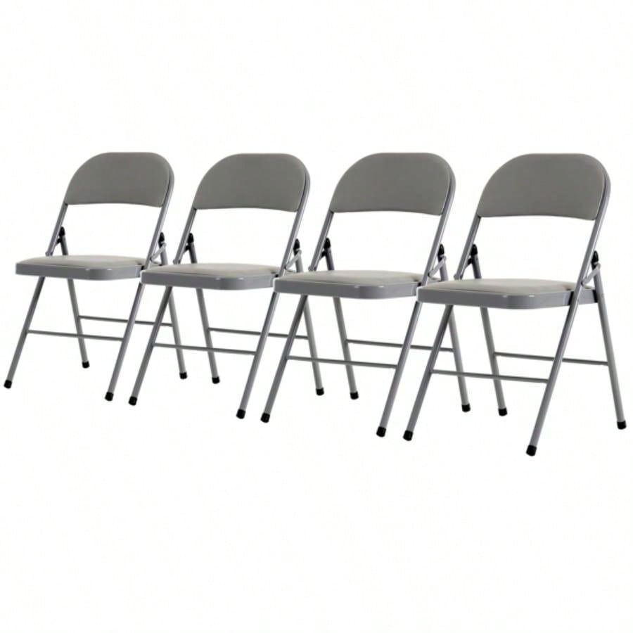 Same code525297684pcs Elegant Foldable Iron PVC Chairs Convention Exhibition Gray