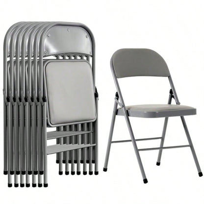 Same code525297684pcs Elegant Foldable Iron PVC Chairs Convention Exhibition Gray