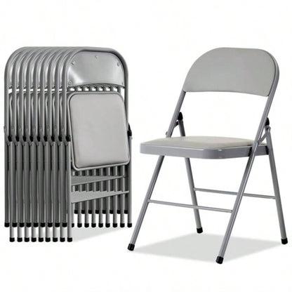 Same code525297684pcs Elegant Foldable Iron PVC Chairs Convention Exhibition Gray