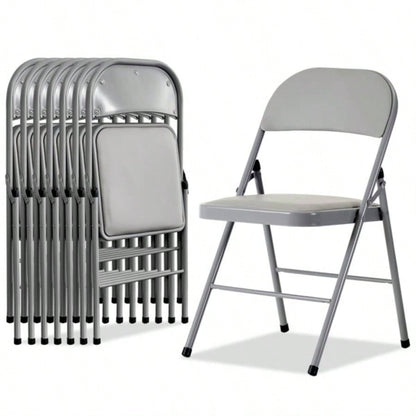 Same code525297684pcs Elegant Foldable Iron PVC Chairs Convention Exhibition Gray