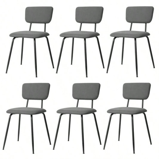 Set of 6 Modern Padded Dining Chairs Kitchen Bar Office Chair,