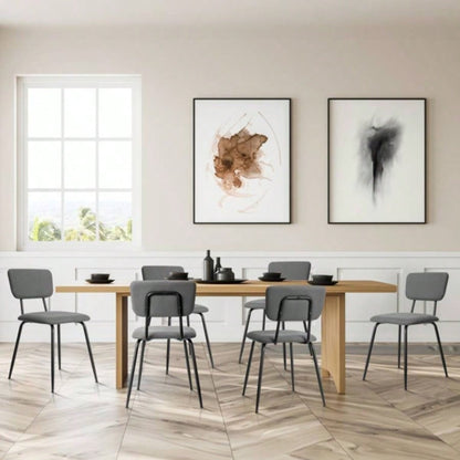 Set of 6 Modern Padded Dining Chairs Kitchen Bar Office Chair,