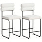 2 PCS Counter Height Bar Stools 26#39; #39; Counter Stools - White