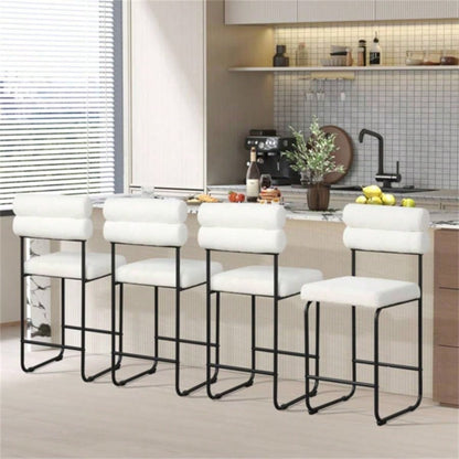 2 PCS Counter Height Bar Stools 26#39; #39; Counter Stools - White