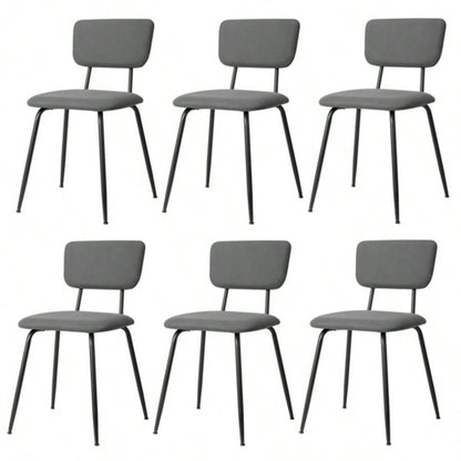 Set of 6 Modern Padded Dining Chairs Kitchen Bar Office Chair,