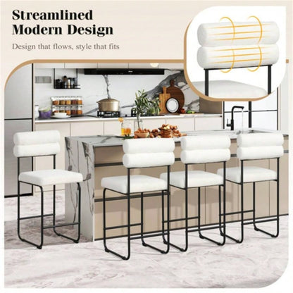 2 PCS Counter Height Bar Stools 26#39; #39; Counter Stools - White