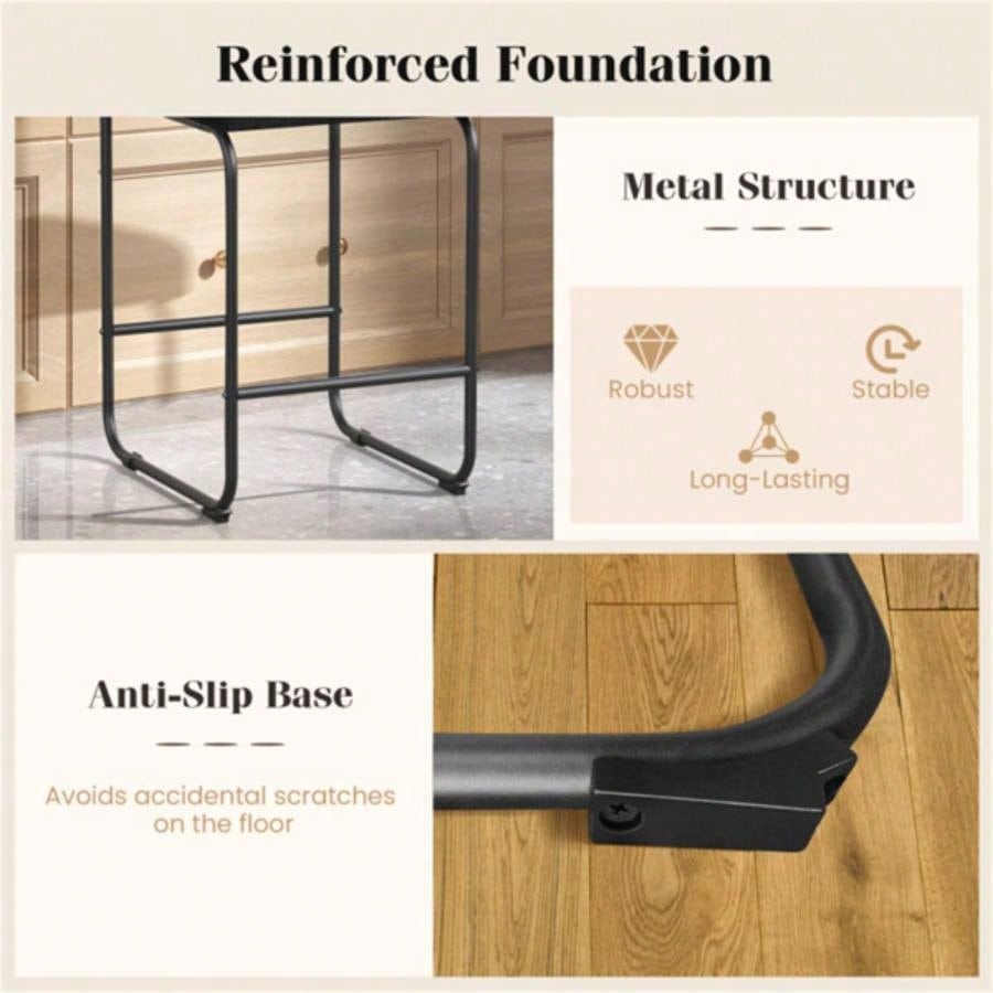 2 PCS Counter Height Bar Stools 26#39; #39; Counter Stools - Black