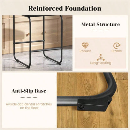 2 PCS Counter Height Bar Stools 26#39; #39; Counter Stools - Black