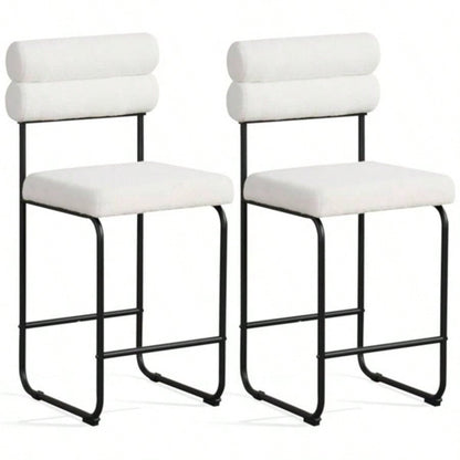 2 PCS Counter Height Bar Stools 26#39; #39; Counter Stools - White