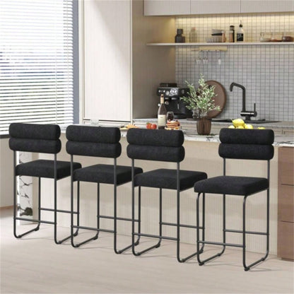 2 PCS Counter Height Bar Stools 26#39; #39; Counter Stools - Black