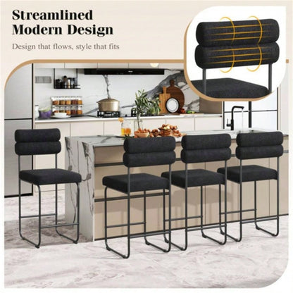 2 PCS Counter Height Bar Stools 26#39; #39; Counter Stools - Black