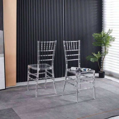 Wedding chair, dining chair, set of 4, plastic