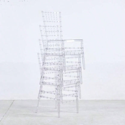 Wedding chair, dining chair, set of 4, plastic