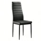 6pcs Elegant Assembled Stripping Texture High Backrest Dining Chairs Black code: BSTWCEZKMG
