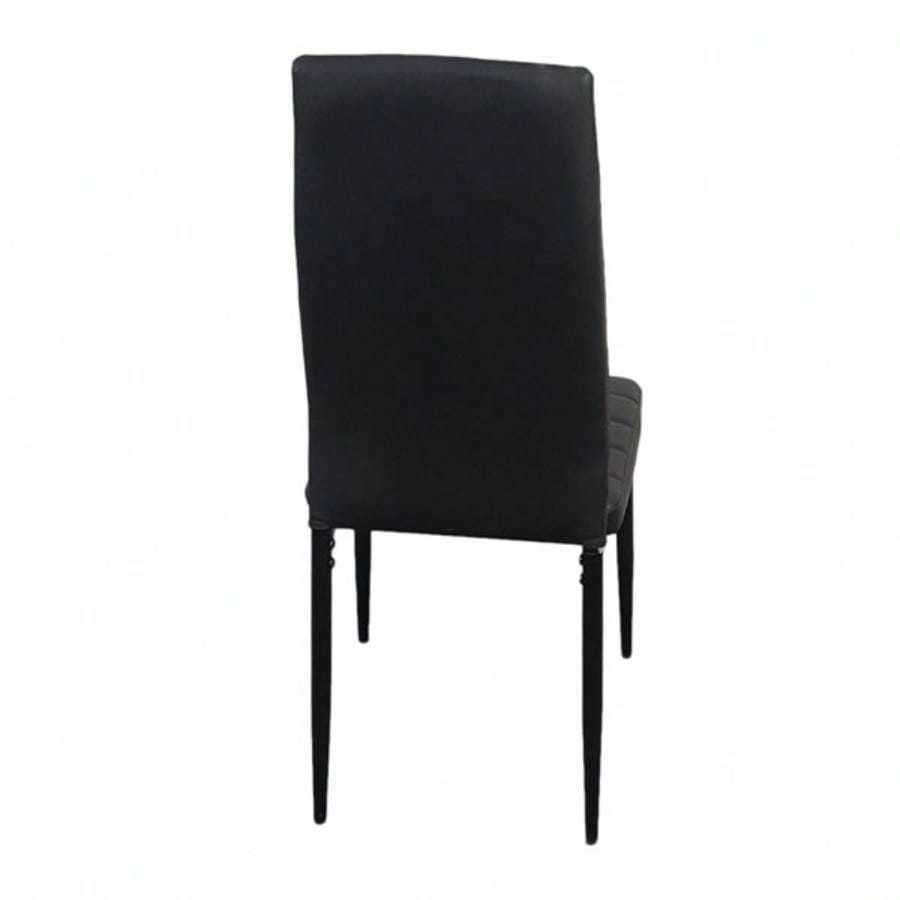 6pcs Elegant Assembled Stripping Texture High Backrest Dining Chairs Black code: BSTWCEZKMG