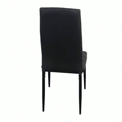 6pcs Elegant Assembled Stripping Texture High Backrest Dining Chairs Black code: BSTWCEZKMG