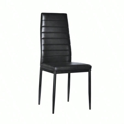 6pcs Elegant Assembled Stripping Texture High Backrest Dining Chairs Black code: BSTWCEZKMG