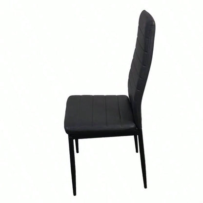 6pcs Elegant Assembled Stripping Texture High Backrest Dining Chairs Black code: BSTWCEZKMG