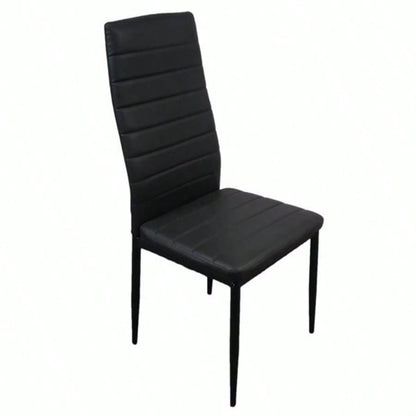 6pcs Elegant Assembled Stripping Texture High Backrest Dining Chairs Black code: BSTWCEZKMG