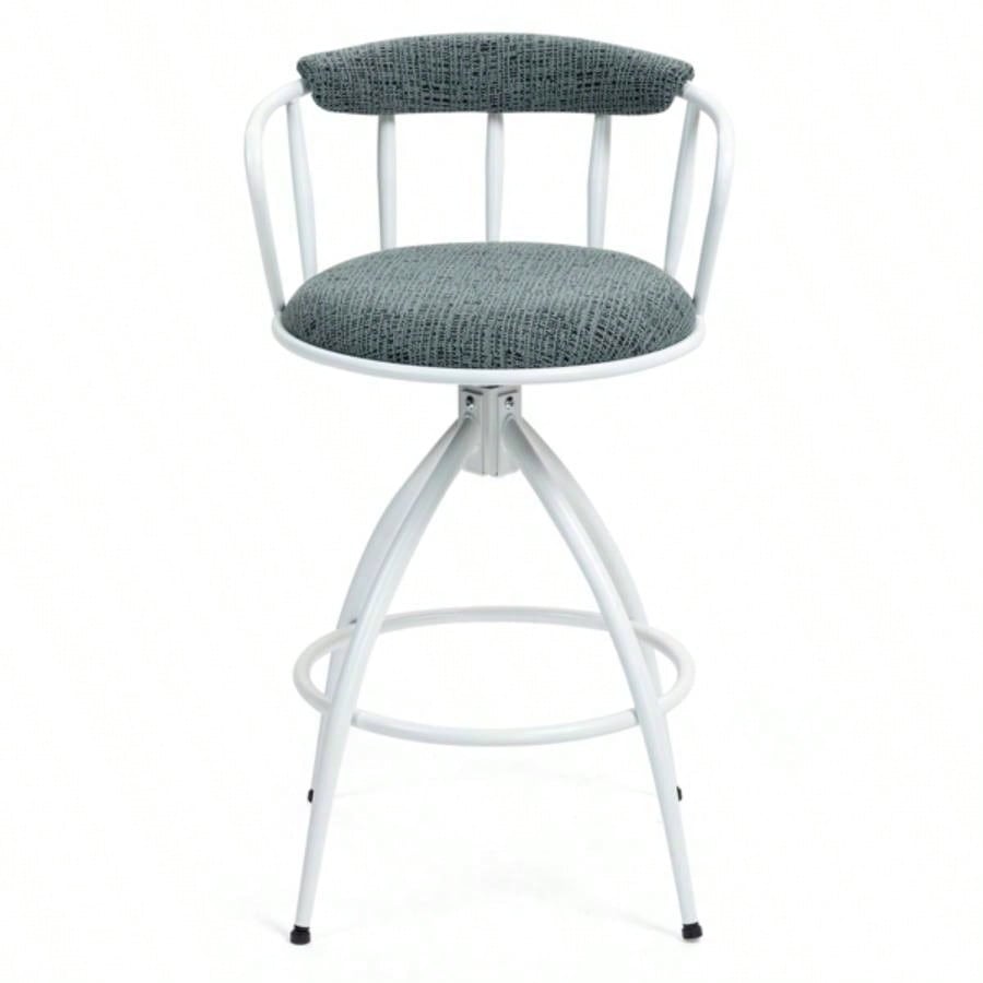 2639; 39; Swivel Counter Height Bar Stool, Set of 2 - Fabric with Metal Frame, Modern Industrial Design Bar Chairs Kitchen Island, Dining Room, Home Bar, Counter BLUE