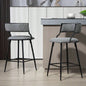 2639; 39; Counter height bar stools PU cover kitchen island counter bar stool with black powder coating base and footrest