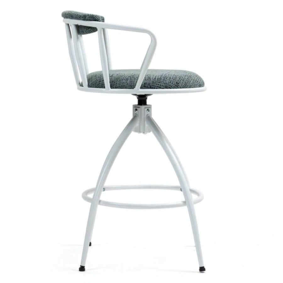 2639; 39; Swivel Counter Height Bar Stool, Set of 2 - Fabric with Metal Frame, Modern Industrial Design Bar Chairs Kitchen Island, Dining Room, Home Bar, Counter BLUE