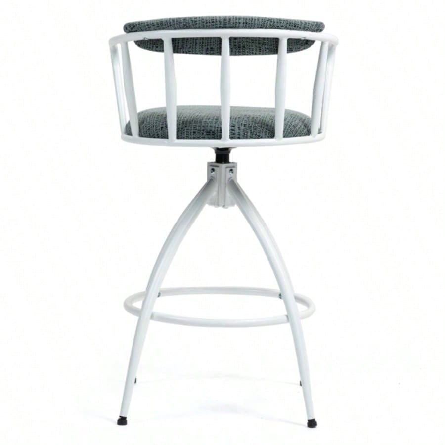 2639; 39; Swivel Counter Height Bar Stool, Set of 2 - Fabric with Metal Frame, Modern Industrial Design Bar Chairs Kitchen Island, Dining Room, Home Bar, Counter BLUE