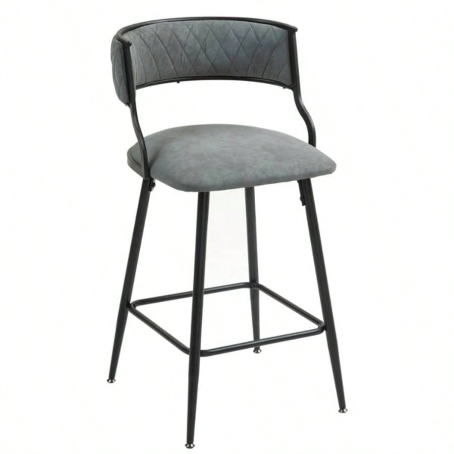 2639; 39; Counter height bar stools PU cover kitchen island counter bar stool with black powder coating base and footrest
