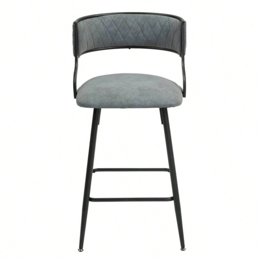 2639; 39; Counter height bar stools PU cover kitchen island counter bar stool with black powder coating base and footrest