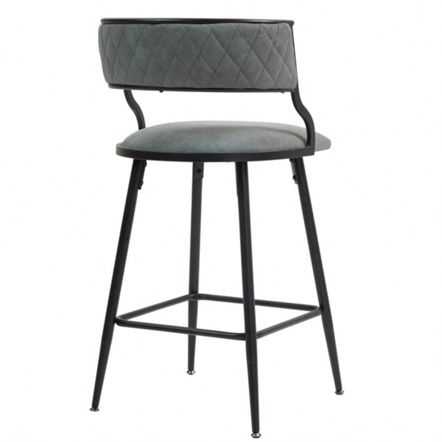 2639; 39; Counter height bar stools PU cover kitchen island counter bar stool with black powder coating base and footrest