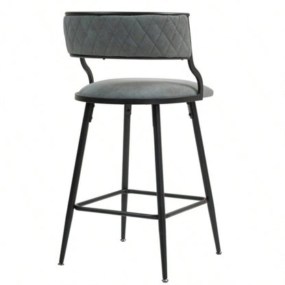 2639; 39; Counter height bar stools PU cover kitchen island counter bar stool with black powder coating base and footrest