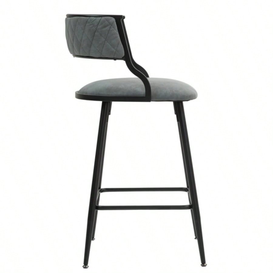 2639; 39; Counter height bar stools PU cover kitchen island counter bar stool with black powder coating base and footrest