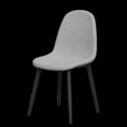 Dining Chairs Set of 4 modern kitchen dining chairs, linen padded seats, and sturdy black metal leg design beige dining table chairs Suitable home and office use
