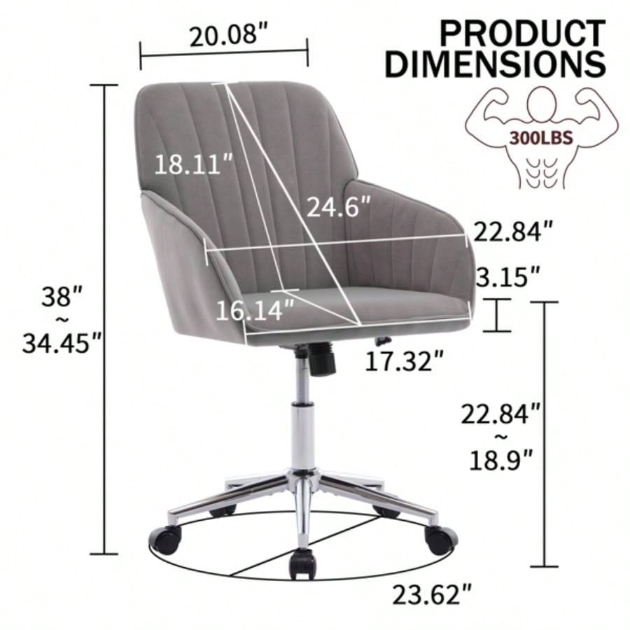 TY Adjustable Office Chair, Home Bedroom, Ergonomic Swivel Chair, Backrest, Comfortable Long Sitting